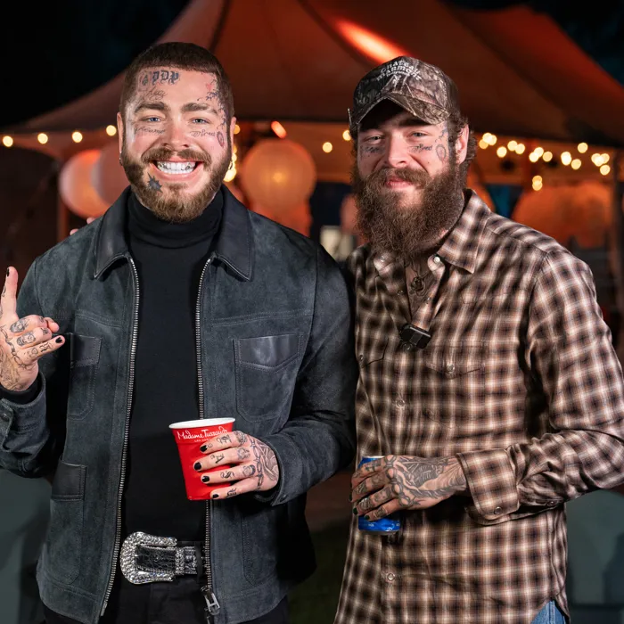 Post Malone with his wax figure | Madame Tussauds Las Vegas