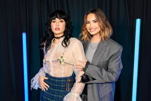 Demi Lovato with her new wax figure for Madame Tussauds Las Vegas