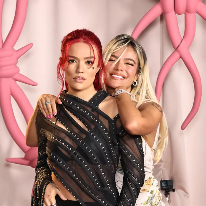 Karol G with her new Las Vegas wax figure